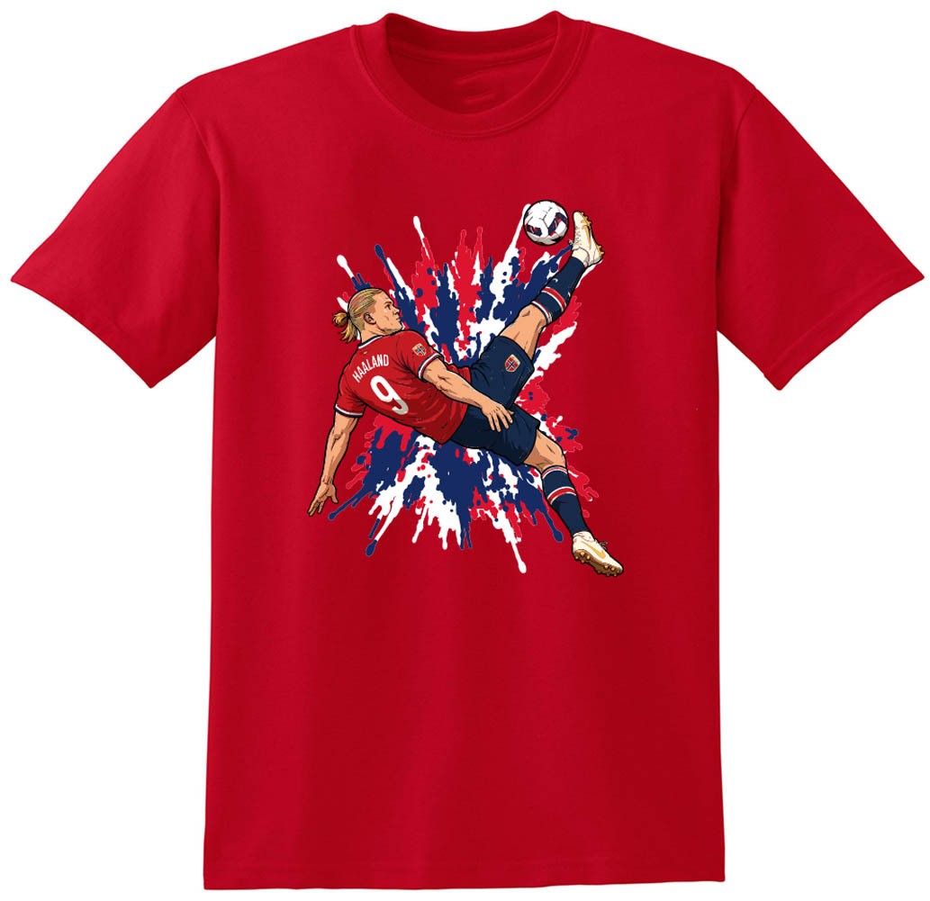 Erling Haaland Spray Paint Norway Shirt T-Shirt Adult 4XL