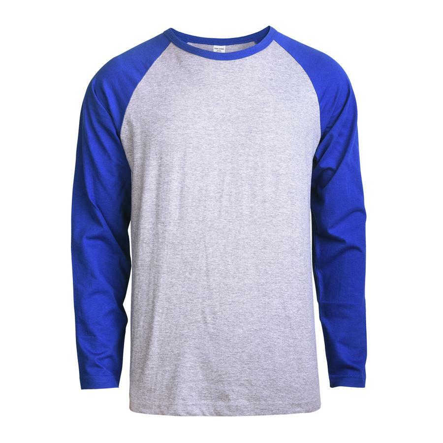 Men Baseball T-Shirt 100% Cotton Long Sleeve Soft Breathable Raglan Jersey S-3XL