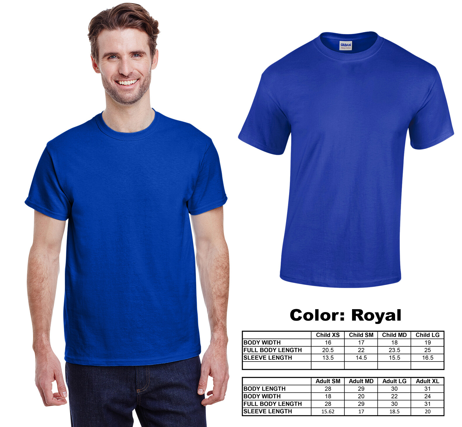 New Gildan G500 T-Shirts 100% Heavy Cotton COMBINE Any COLOR, Any SIZE Multipack