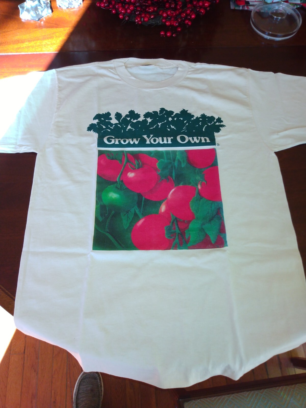 Tomato T Shirt 100% Natural Cotton *New* “Grow Your Own” Size- XL