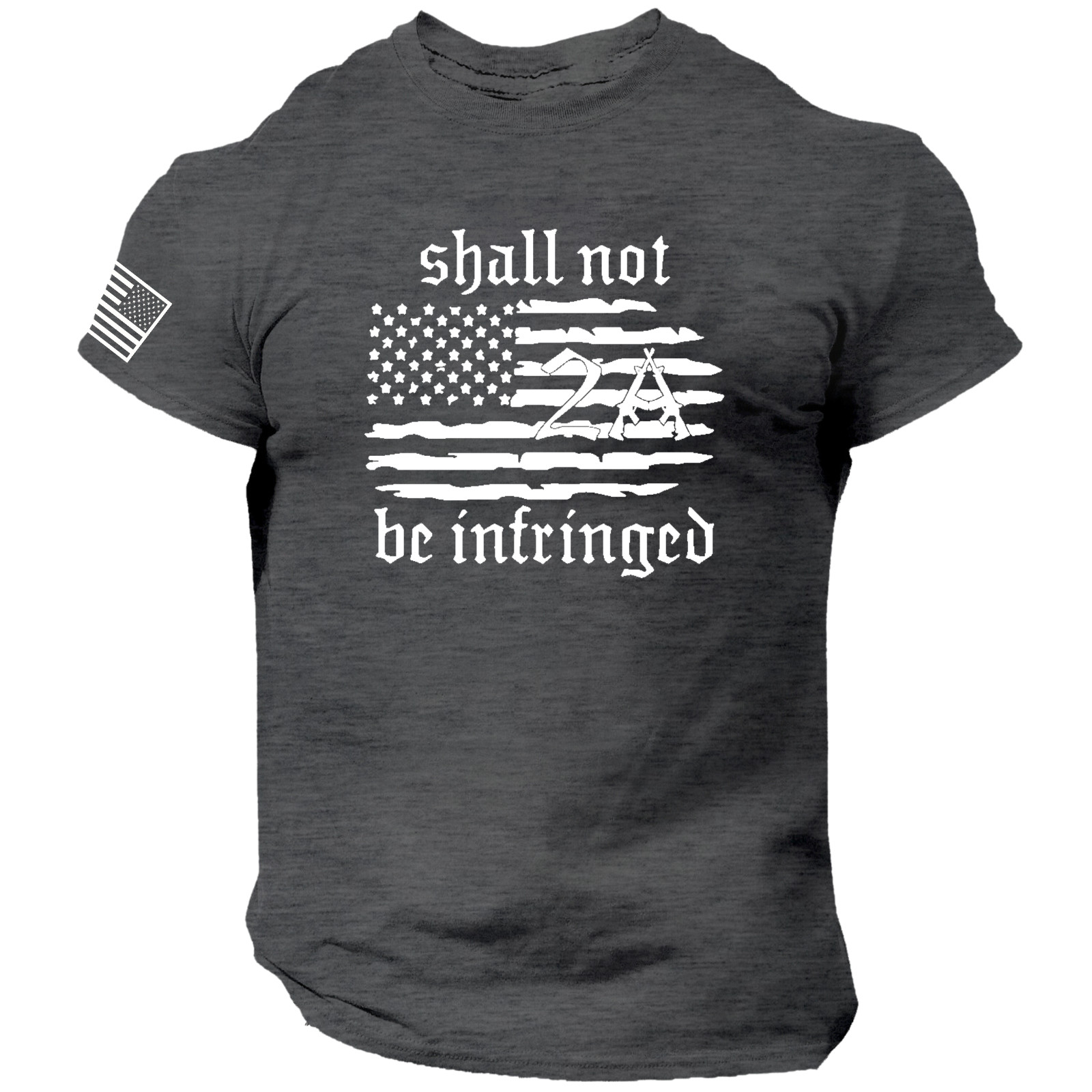 2nd Amendment American Flag T Shirt, 2A, Patriotic, USA, Veteran, Military, Mens