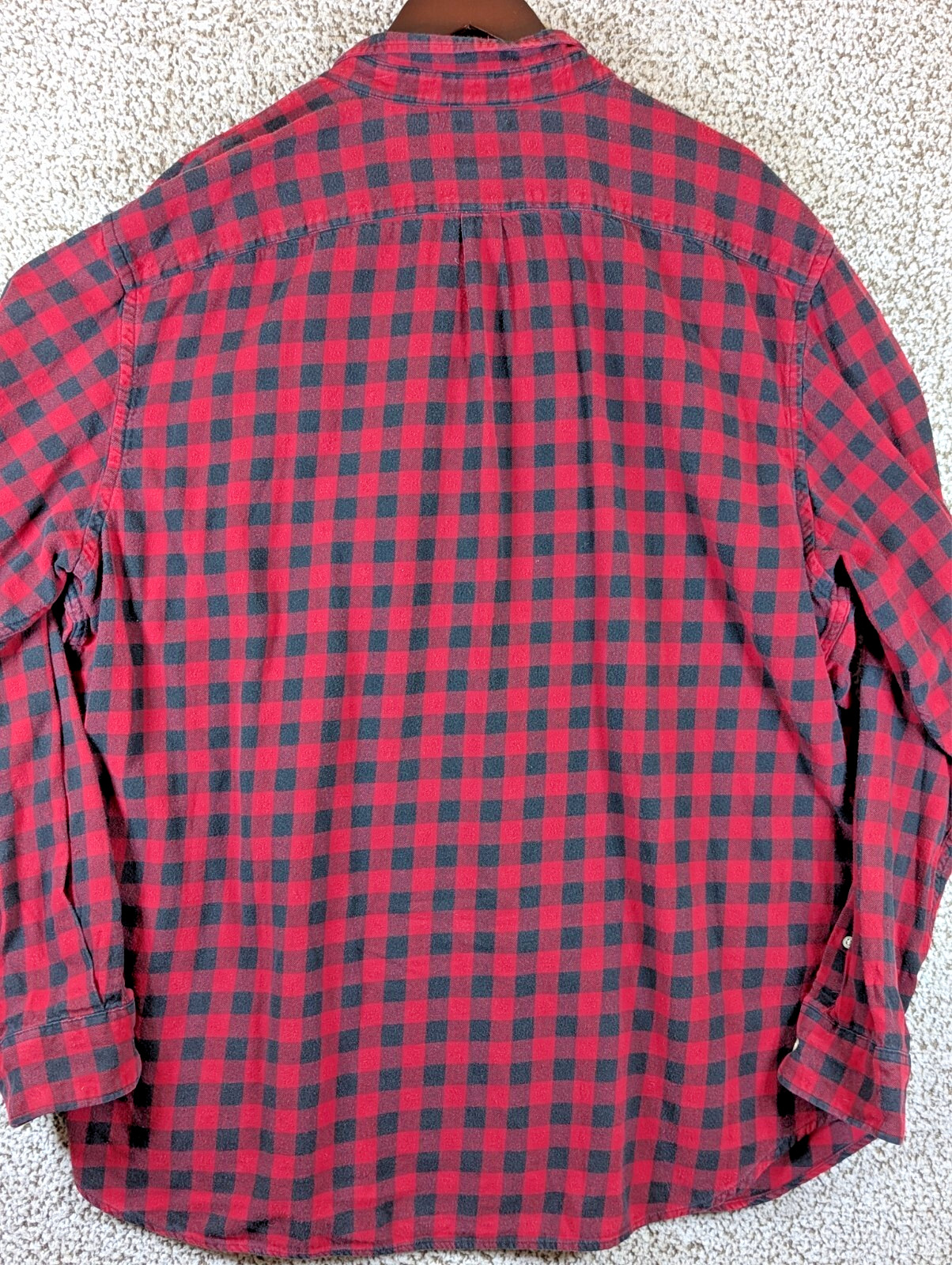 Old Navy Checkered Flannel Button Up Shirt Men’s 3XLT Red and Black Plaid