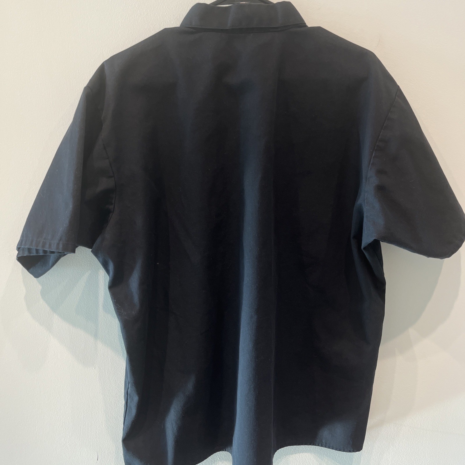 Ben Davis Men’s Black Short Sleeve Work Shirt Black Classic Fit Workwear Size XL