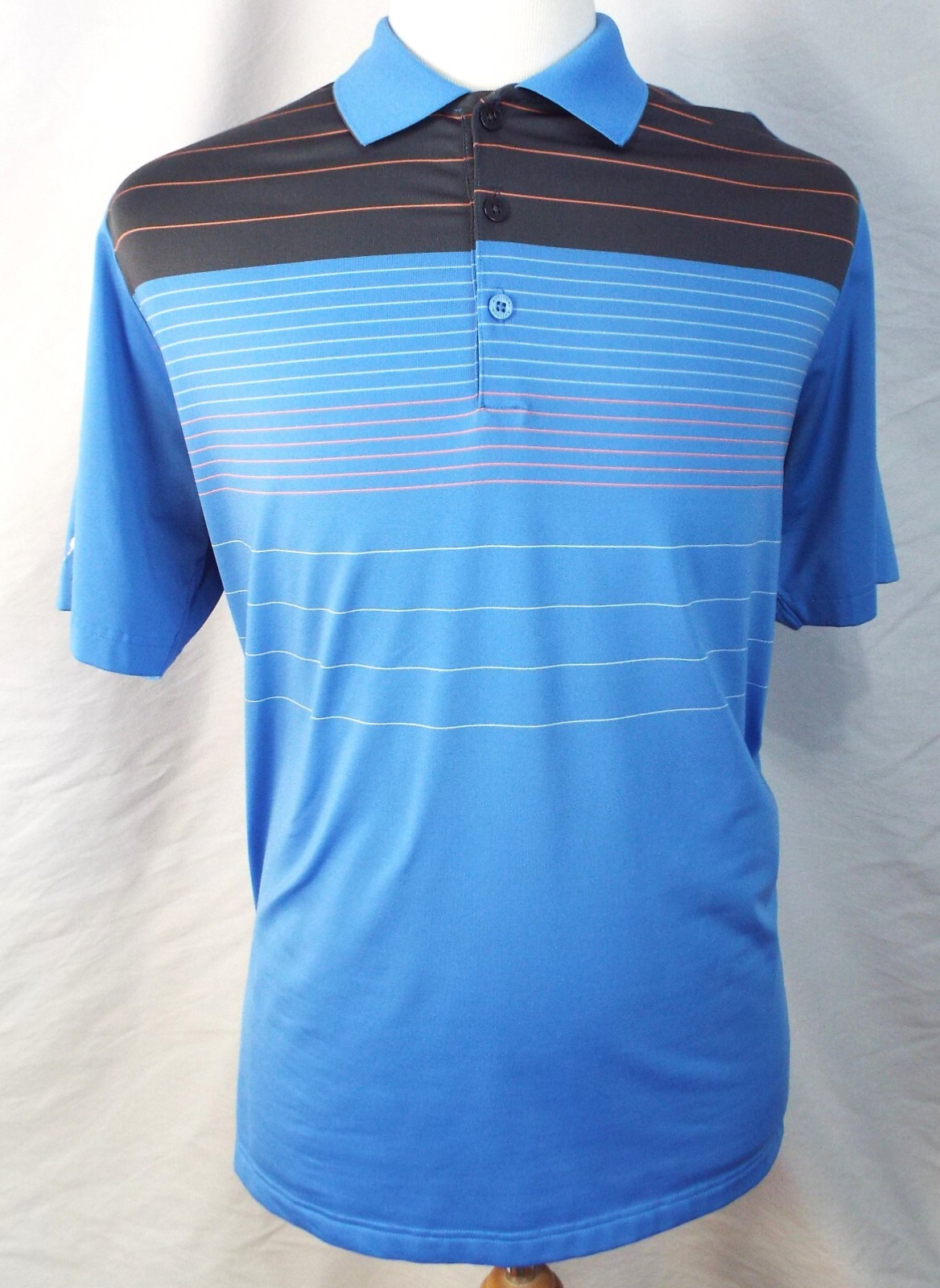 Antigua Men’s Polo Golf Shirt Short Sleeve Shirt Size XL Blue Free Returns
