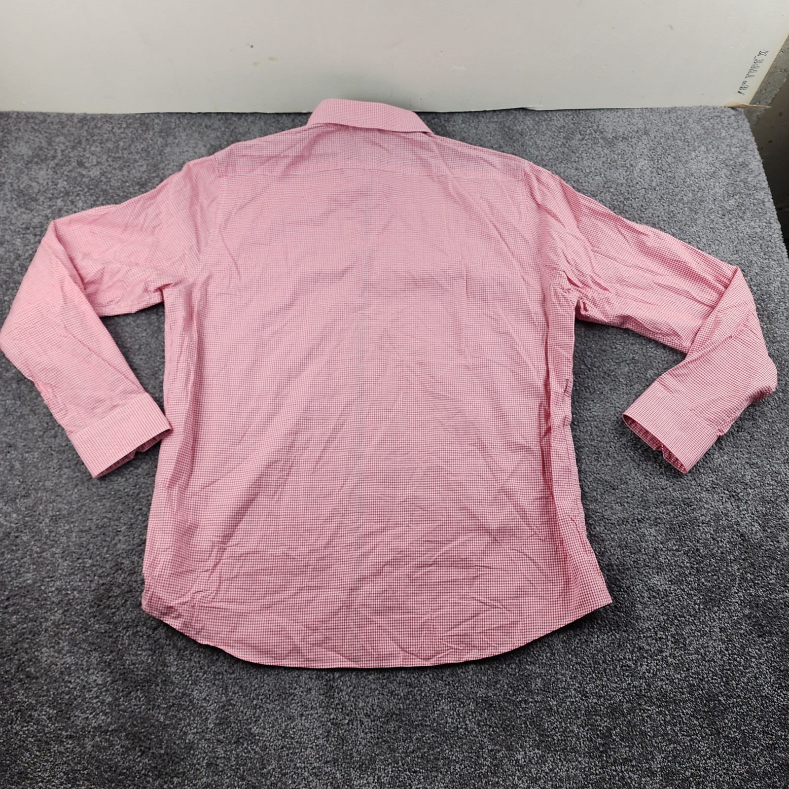 Original Penguin Button Down Shirt Mens 16 34/35 Red Gingham Heritage Slim Fit