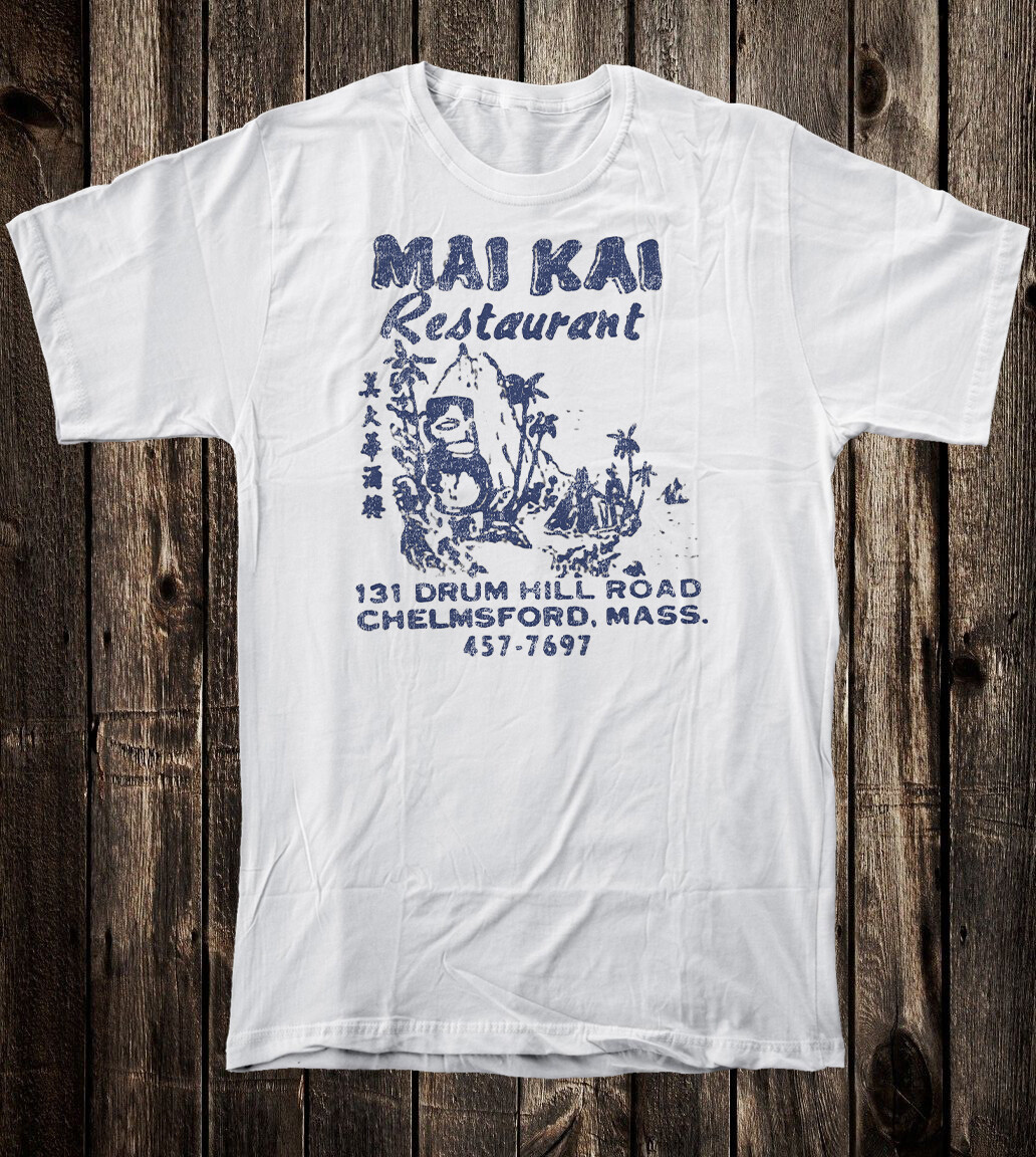 Retro Tiki Art Tee T Shirt 100% Cotton Bar Mug Restaurant Mai Kai MA