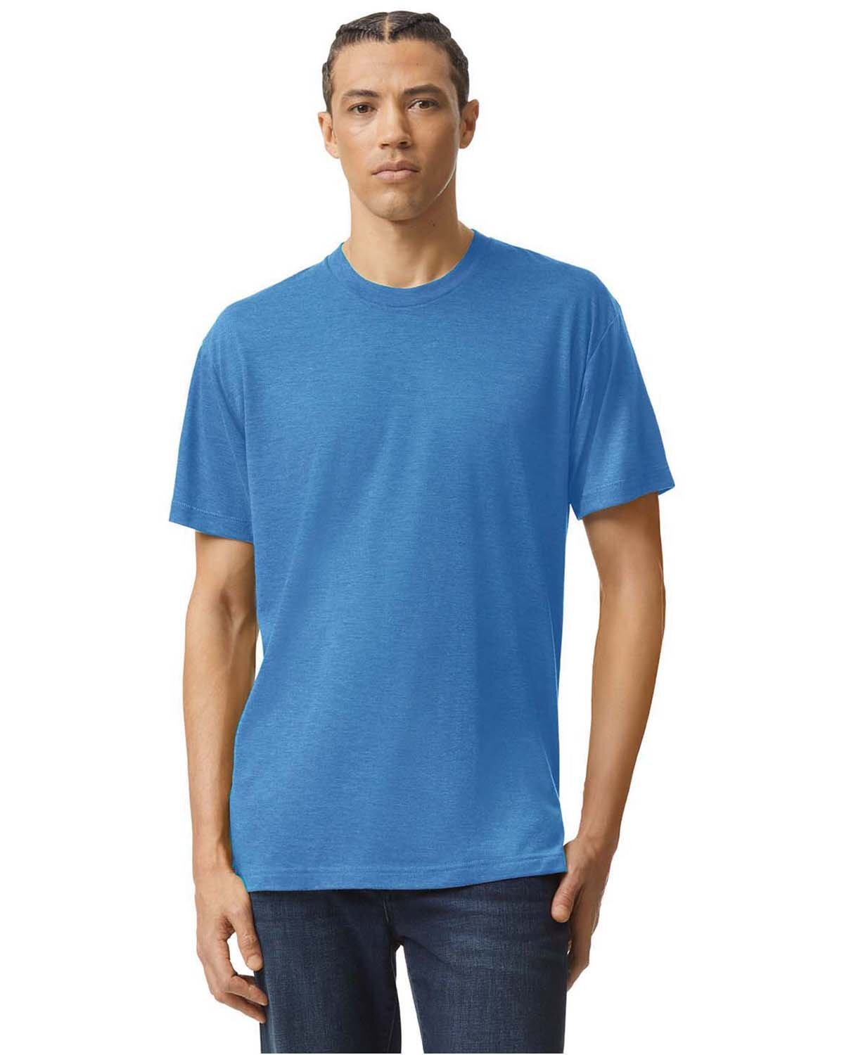 Pack Of 2 American Apparel TR401 Unisex Triblend Short Sleeve Track T-Shirt