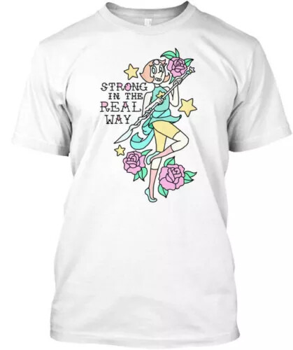 Steven Universe Pearl Strong In The Real Way T-Shirt Made in USA Size S to 5X…