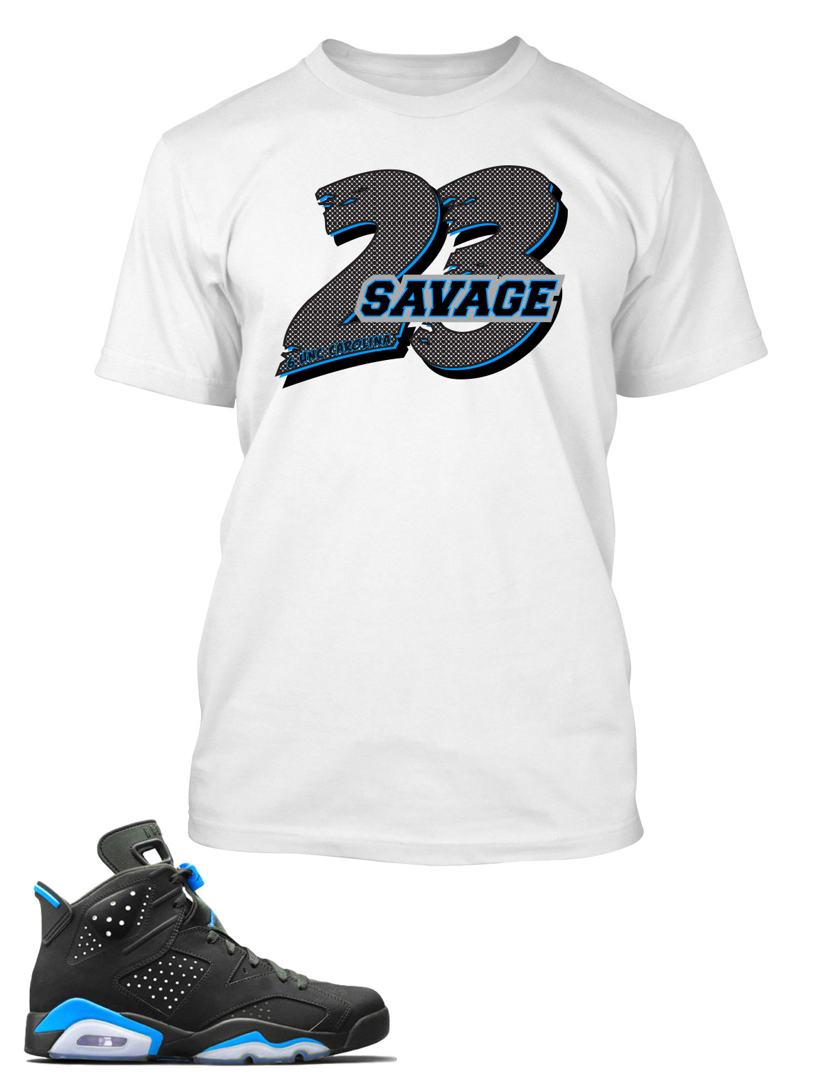 23 Savage Tee Shirt To Match J6 Sneaker Graphic Custom Pro Club Shaka RTP T