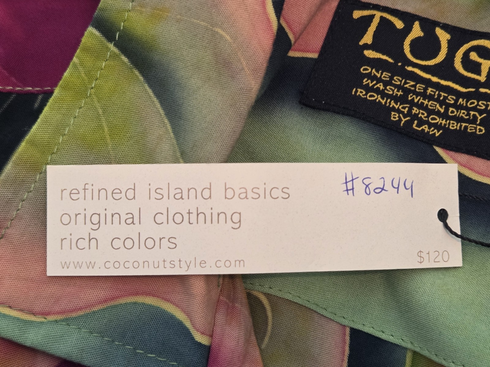 Tugu Mens Flower Rayon Shirt Multicolor Loud Medium Cruise Beach NWT MSRP $120