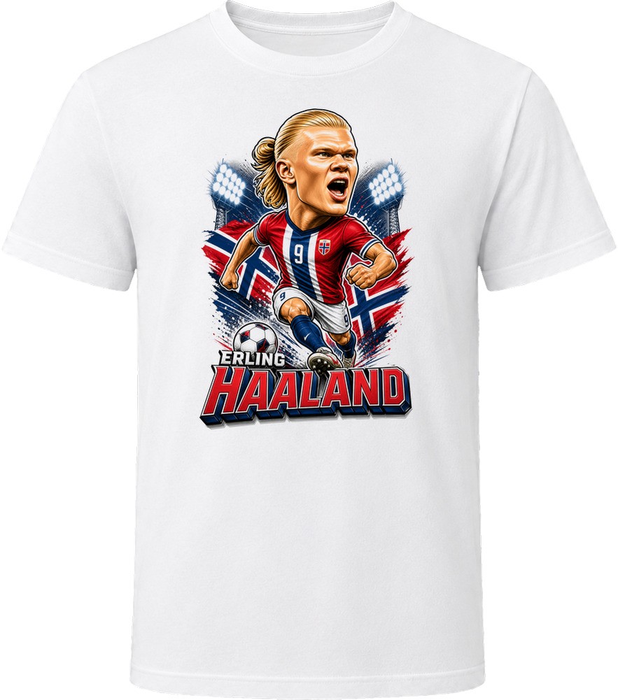 Erling Haaland, Norway Caricature Soccer 2026 T Shirt