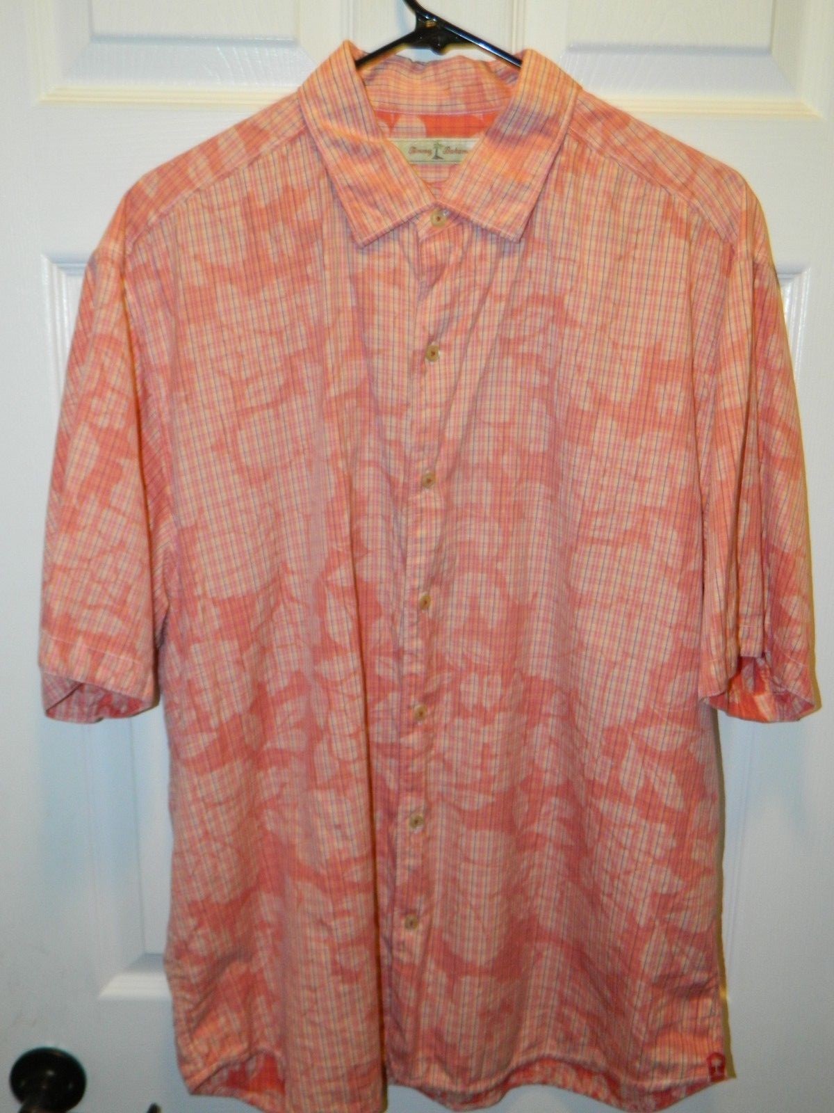 Exclusive “TOMMY BAHAMA” Men’s Sz Large Silk Blend Machine wash Shirt EXCELLET