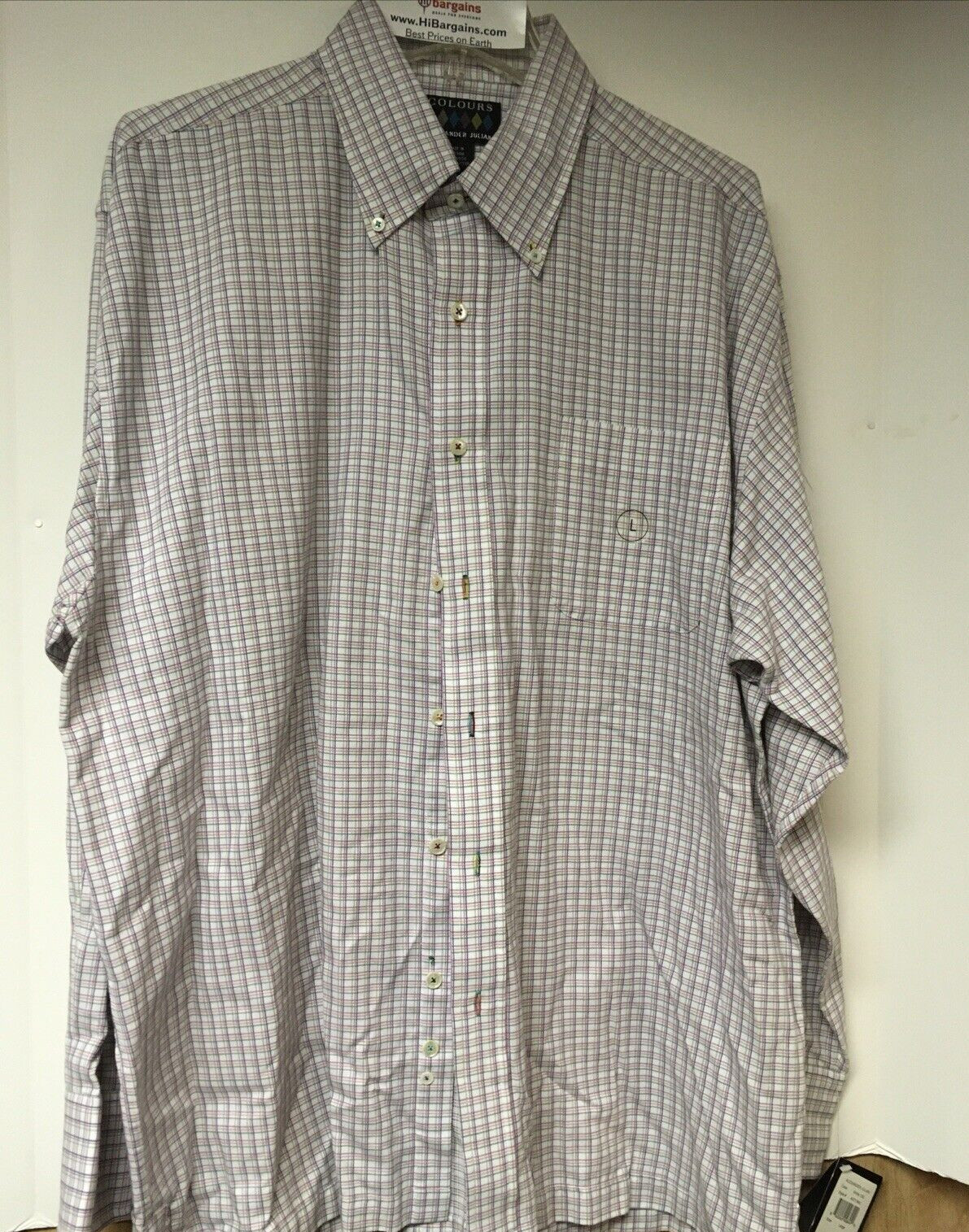 Alexander Julian Colours white mini checkered , Cotton 100% machine wash NWT