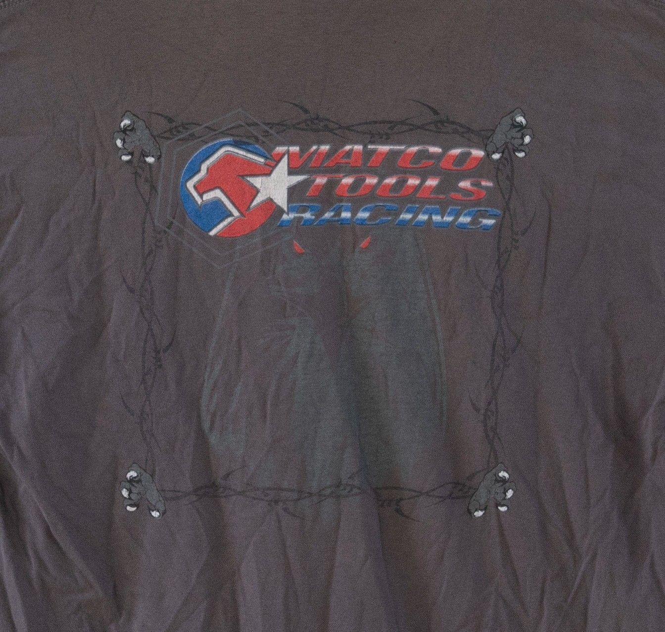 Matco Tools Racing Eagle T-Shirt Men’s Vintage Gray Front/Back Print Size XL