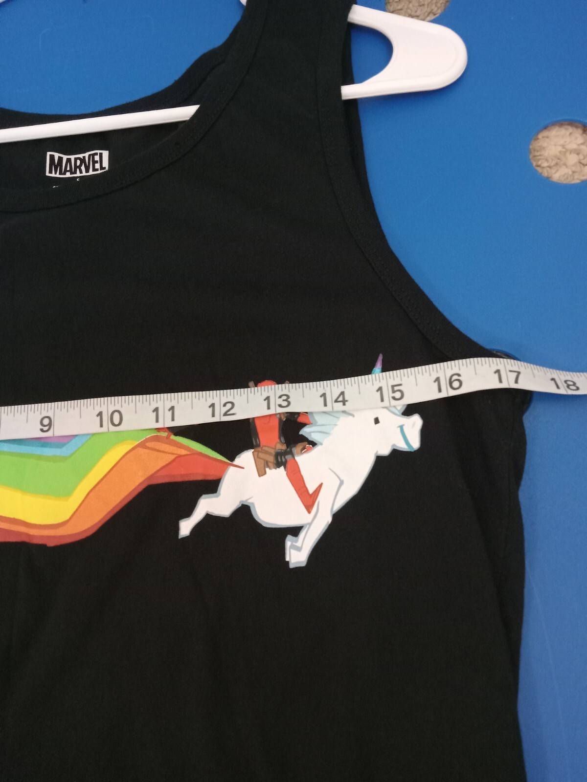 Marvel Deadpool Tank Top Iconic Rainbow Graphics Comfortable stylish Small Men