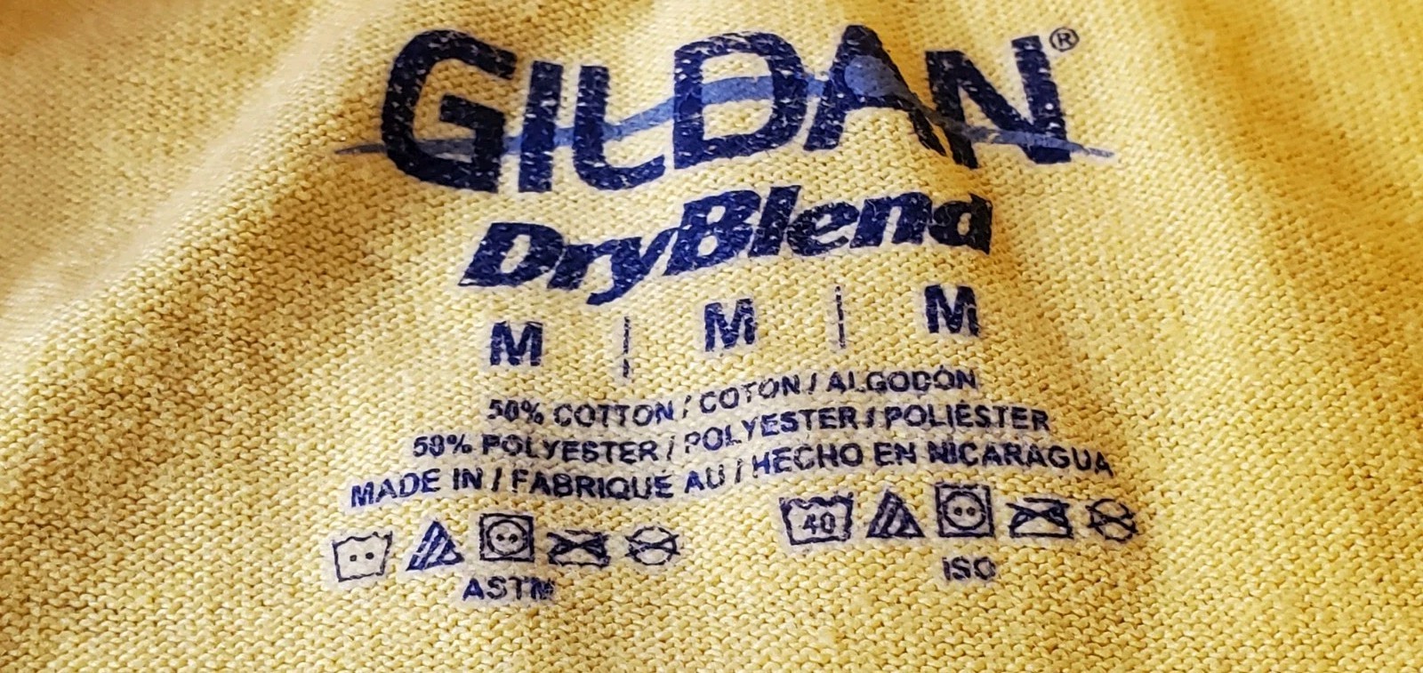 5 Count Yellow Gildan Dryblend T-Shirts. Med 50% Cotton/ Polyester Several Avail