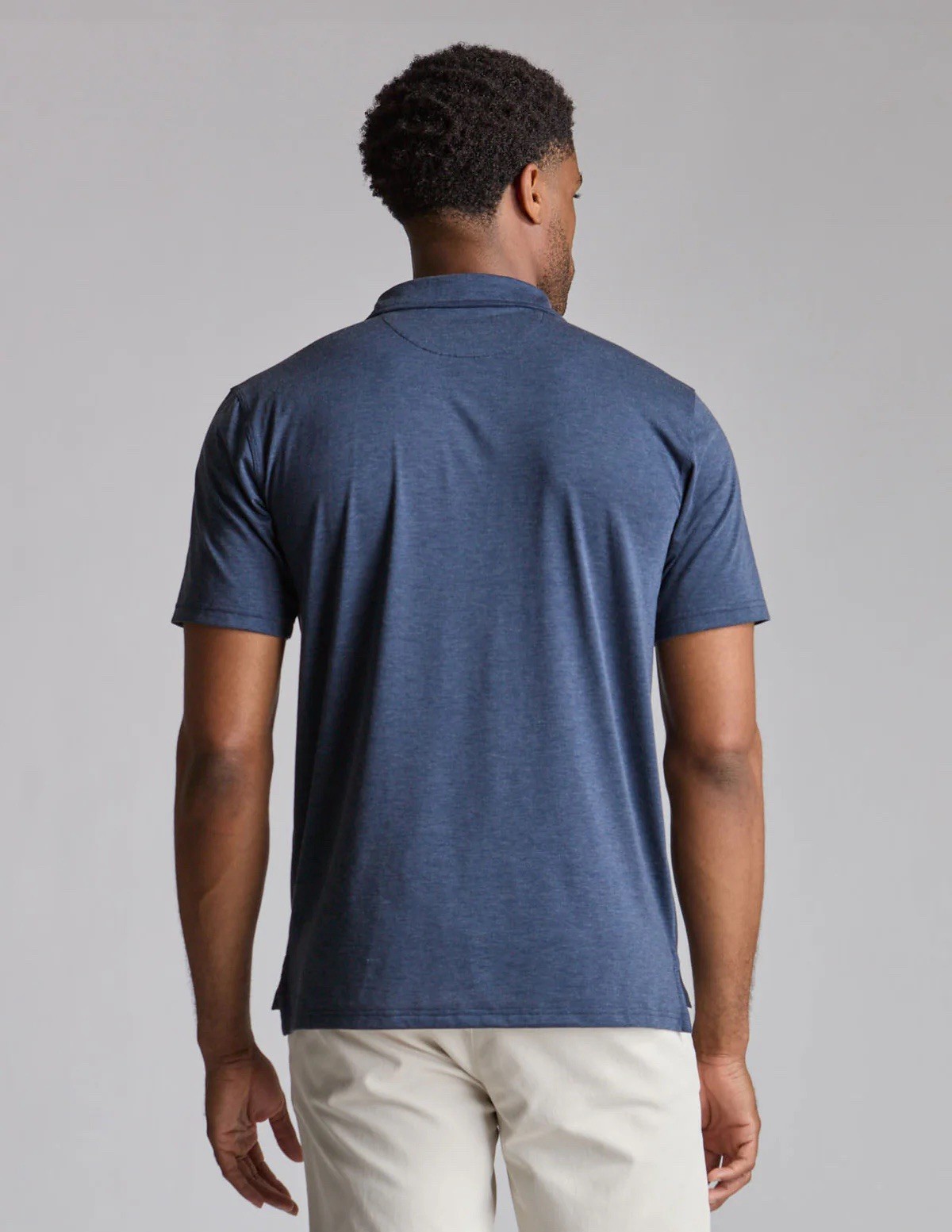 Birddogs No Sweat Polo Shirt Size Medium Stretch $99 MSRP Navy Blue Heather