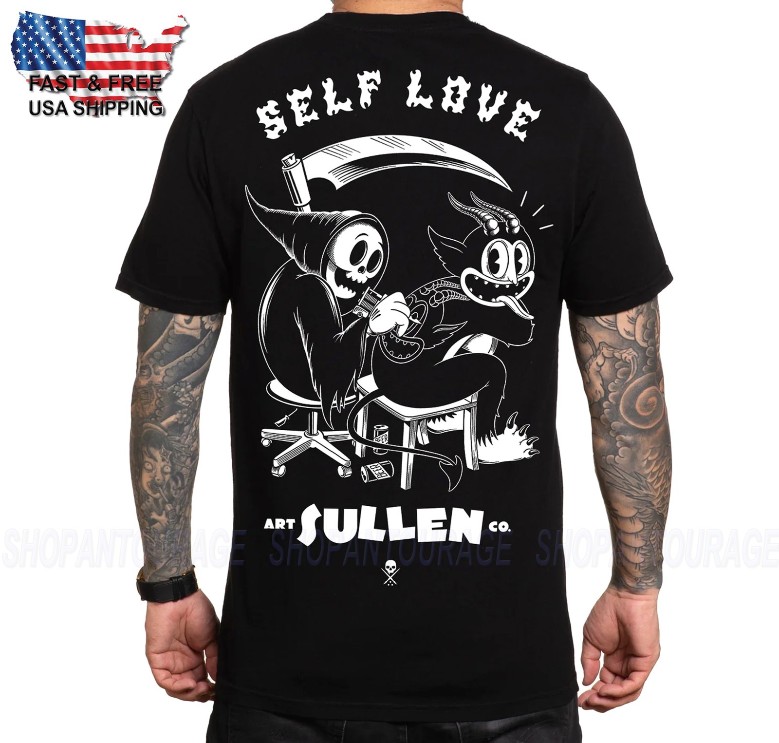 Sullen Art Collective Self Love Premium Fit SCM6914 Short Sleeve T-shirt For Men