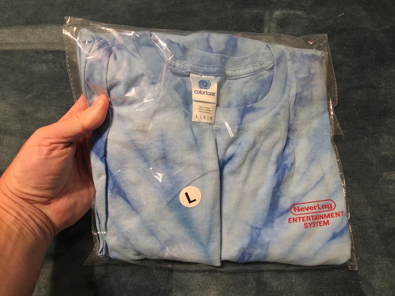 Swag Golf – Super Swag Bros Long Sleeve T-Shirt – Tie Dyed Blue/White – Large