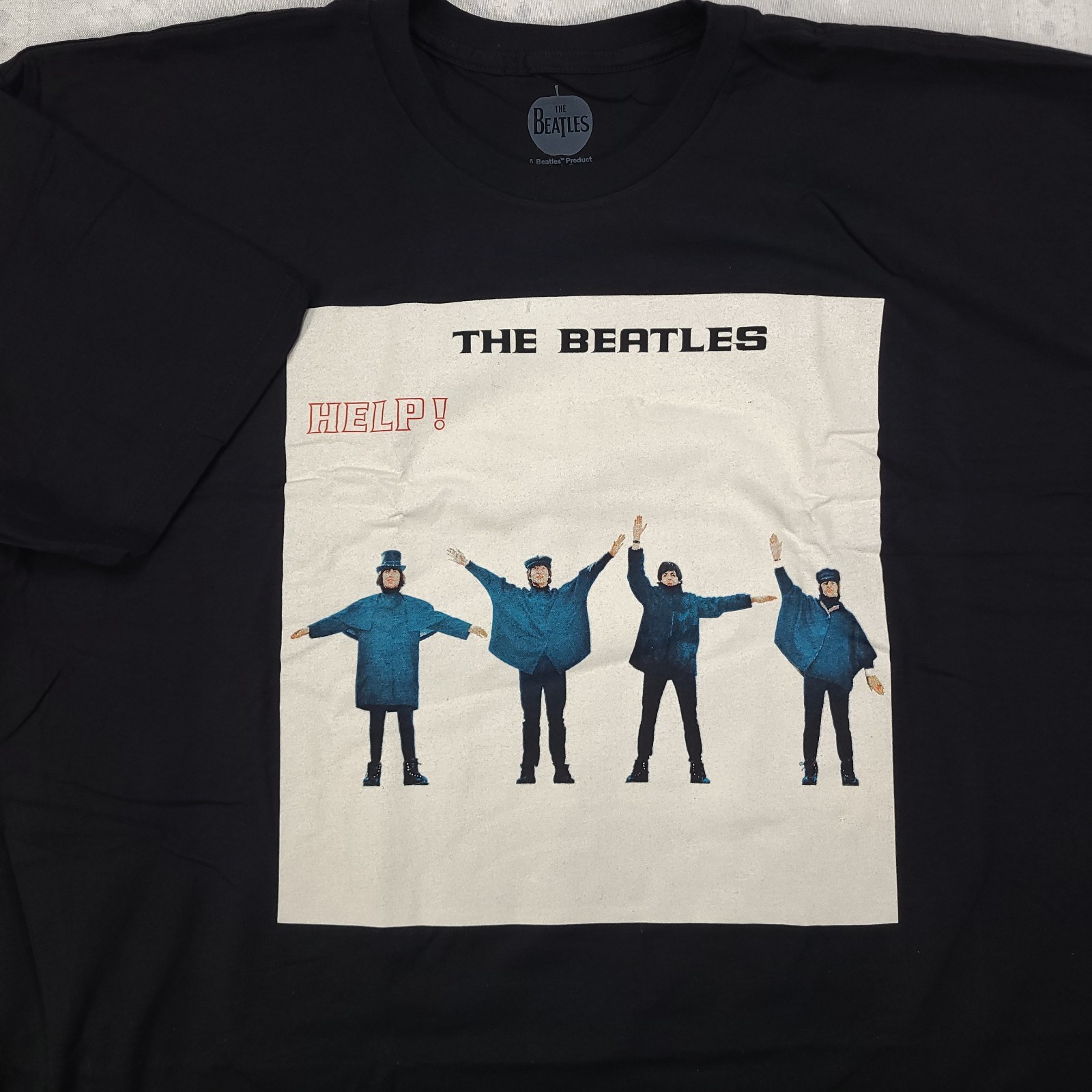 The Beatles Help Photo Black T Shirt Size 2XL XXL Apple 2016 Soft Cotton #p95