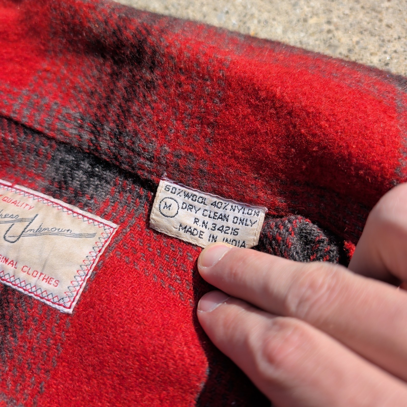 90s Vintage Address Unknown Shadow Plaid Blanket Zip Shirt Jacket Oversized