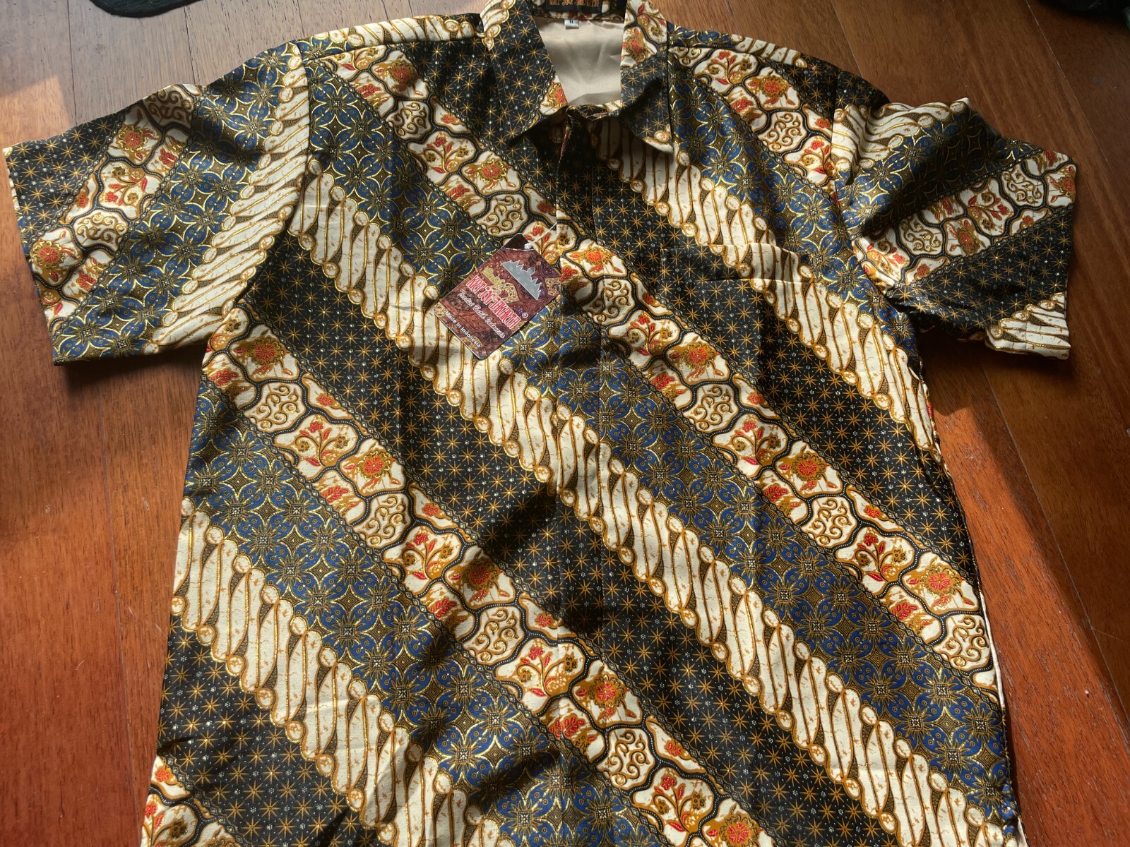 Batik Shirt Indonesia Jogjakarta Short Sleeve Size Medium