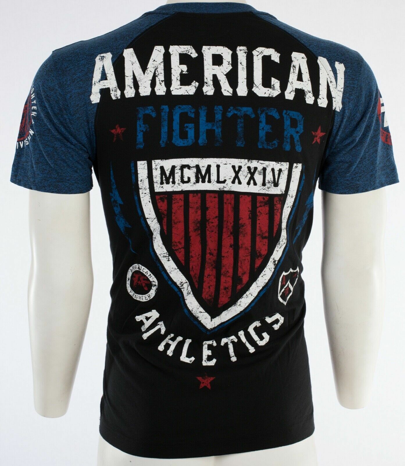 AMERICAN FIGHTER Sherman Eagle Black Athletic Mens Crewneck T-shirt M-3XL NWT