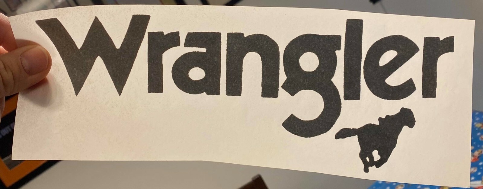 Vintage & Original Wrangler Jeans T-Shirt Transfer Your Choice White or Black