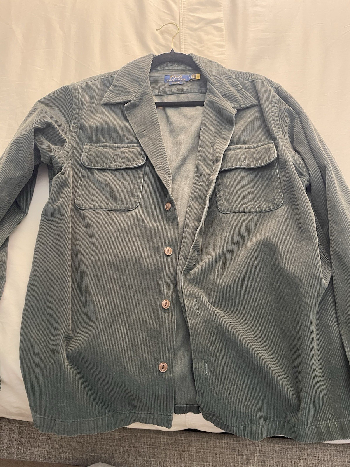 Polo Ralph Lauren Men’s M Corduroy Camp Shirt Green