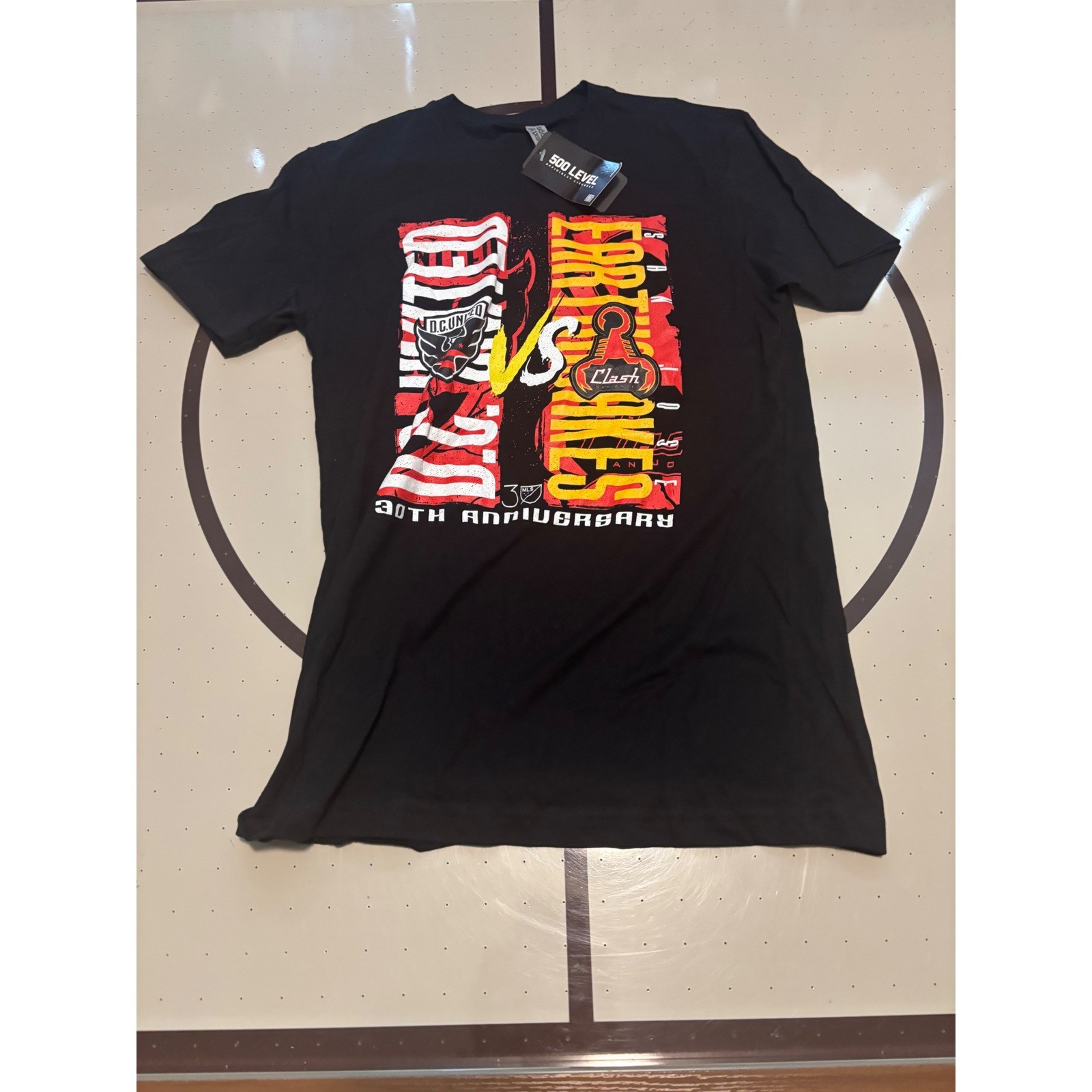 500 Level MLS DC United vs San Jose Earthquakes 30th Anniversary T-Shirt Mens S