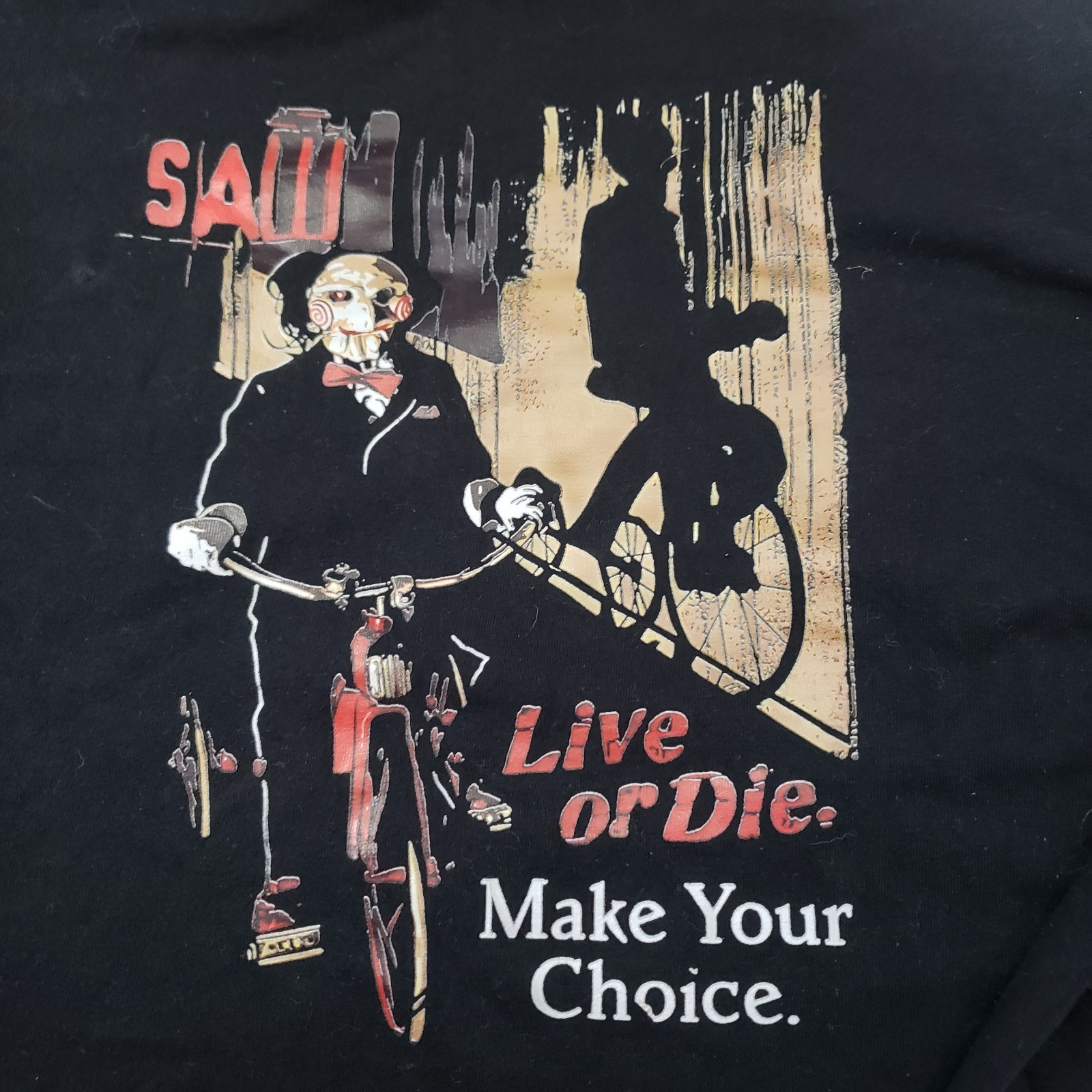 Jig Saw Live Or Die Make Your Choice T Shirt Jigsaw XL Horror Movie Series