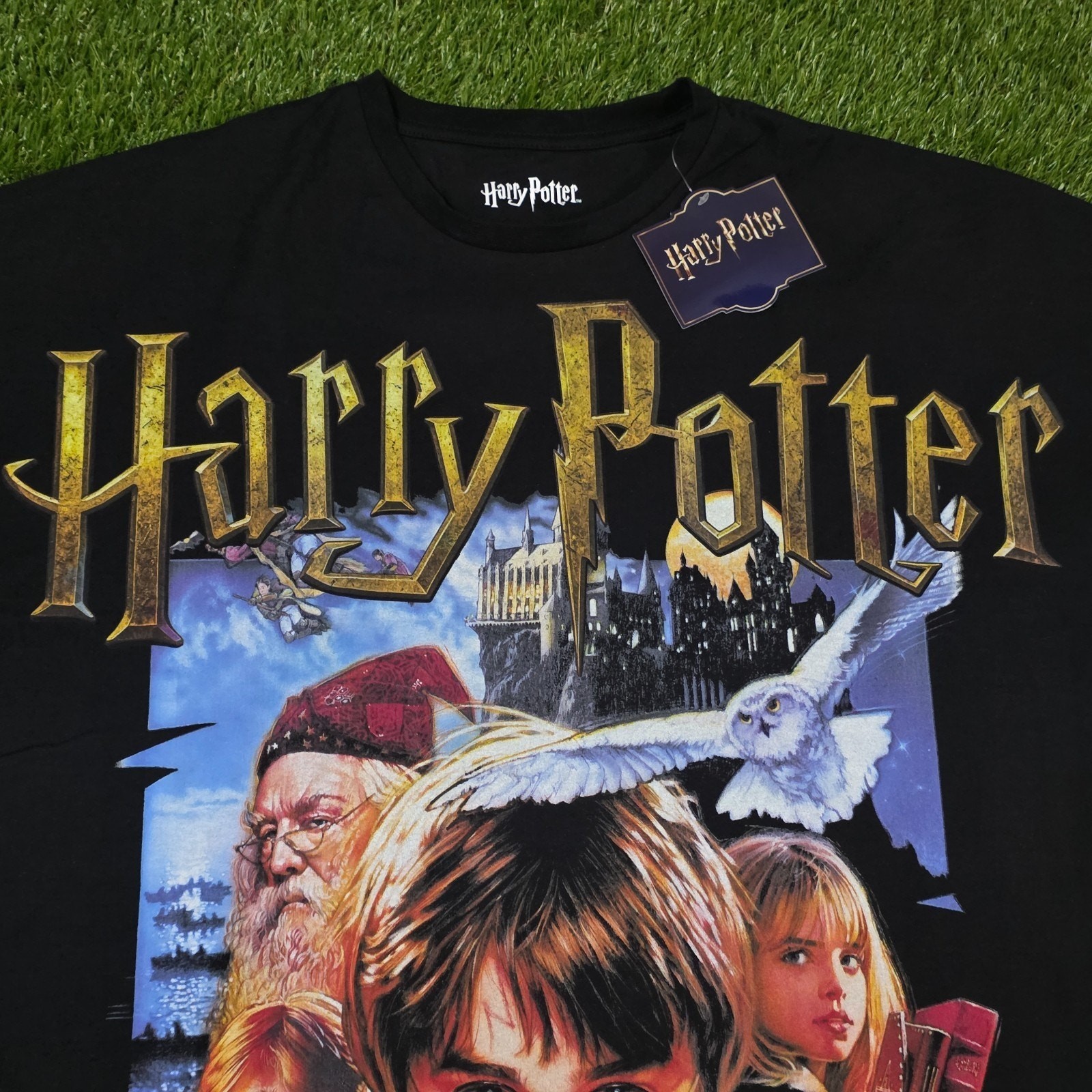 Harry Potter Let The Magic Begin Graphic Crewneck T-Shirt Men’s Sz XL Black Tee