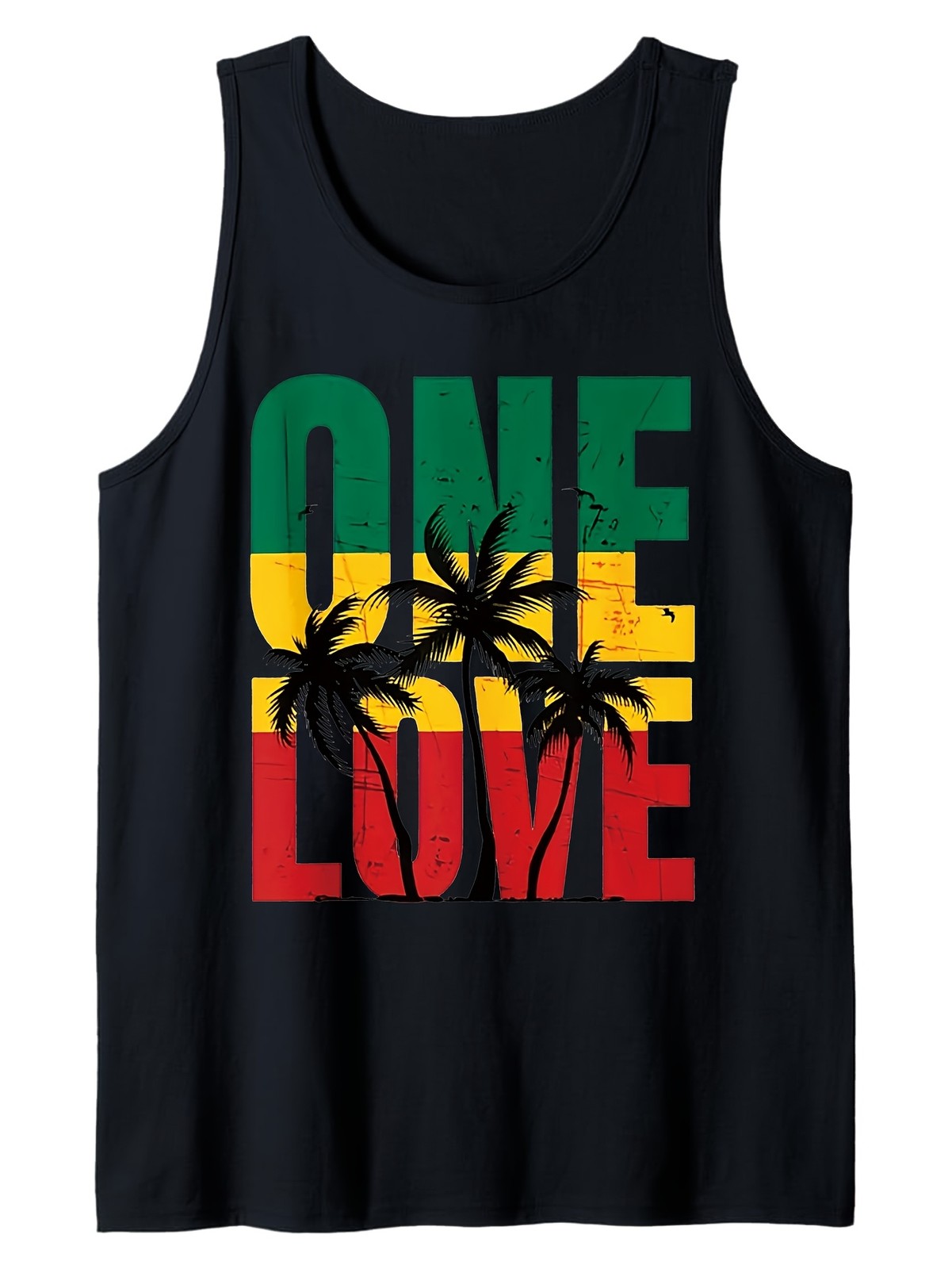 Mens Beach Print Round Neck Sleeveless Tank Top Machine Washable Casual Vest❀