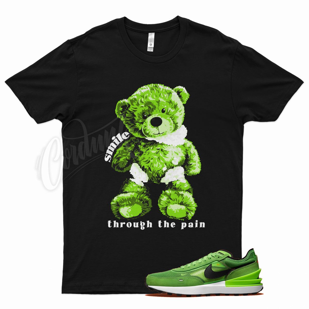 Black SMILE T Shirt for N Waffle One Electric Green Mean Green 6 1 Air