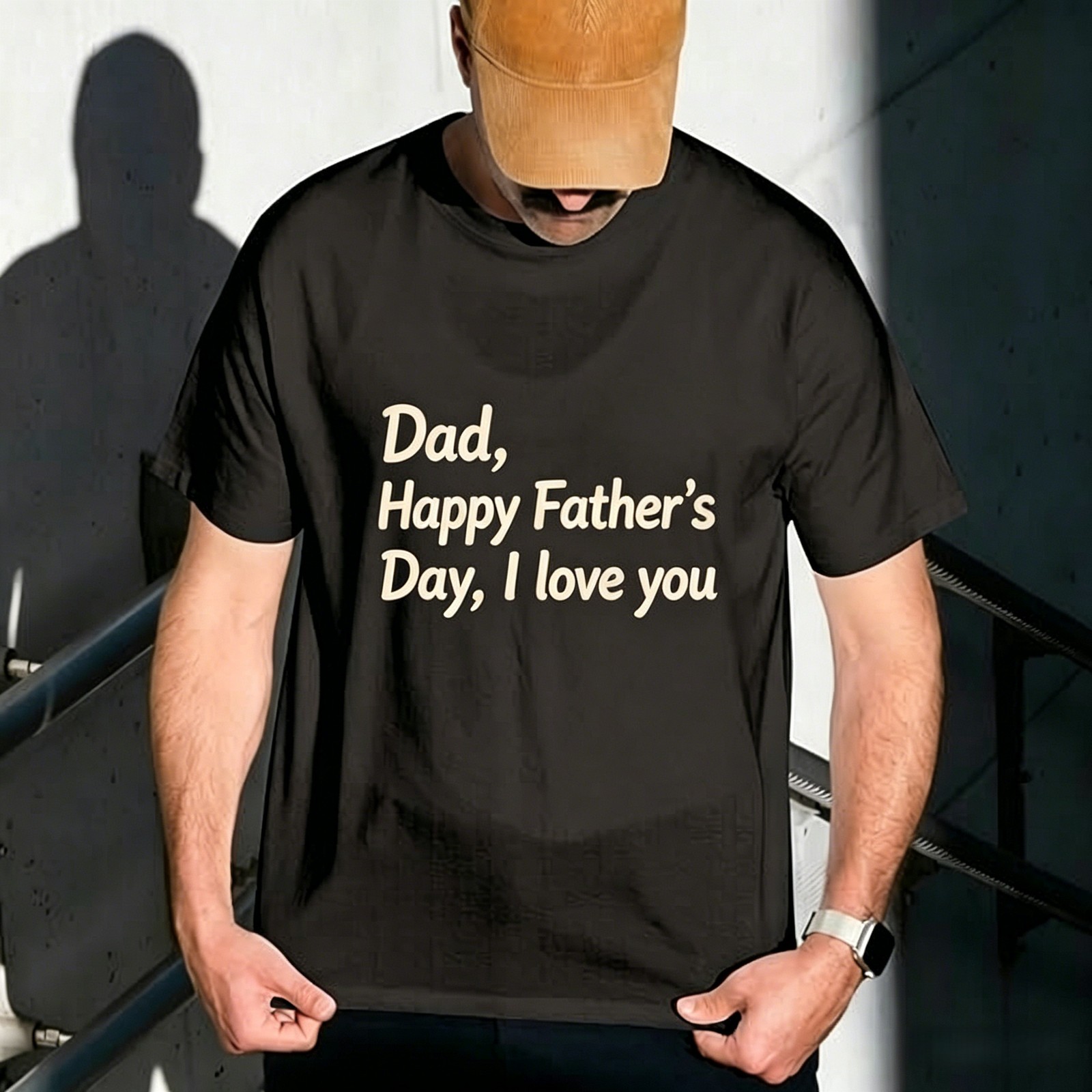Personalized Dad Tee Custom Title Image Print Ideal Father Day Family Present