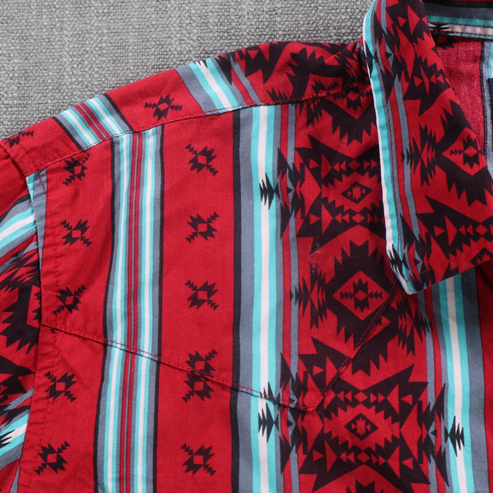 Wrangler Shirt Men Extra Large Checotah Pearl Snap Yoke Najavo Cowboy Western