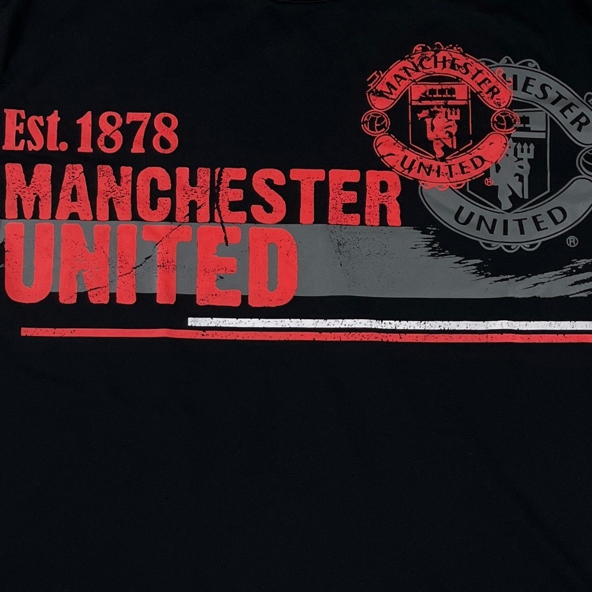 Manchester United T-Shirt Official Graphic Est 1878 Soccer Fan Mens Large