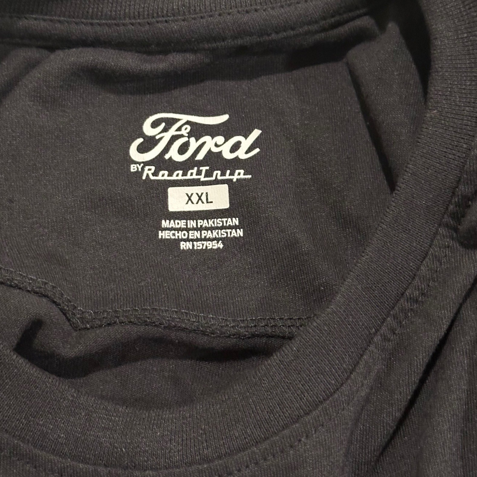 Ford Road Trip T-Shirt Mens XXL Black Retro Santa Monica Mustang Fever Graphic