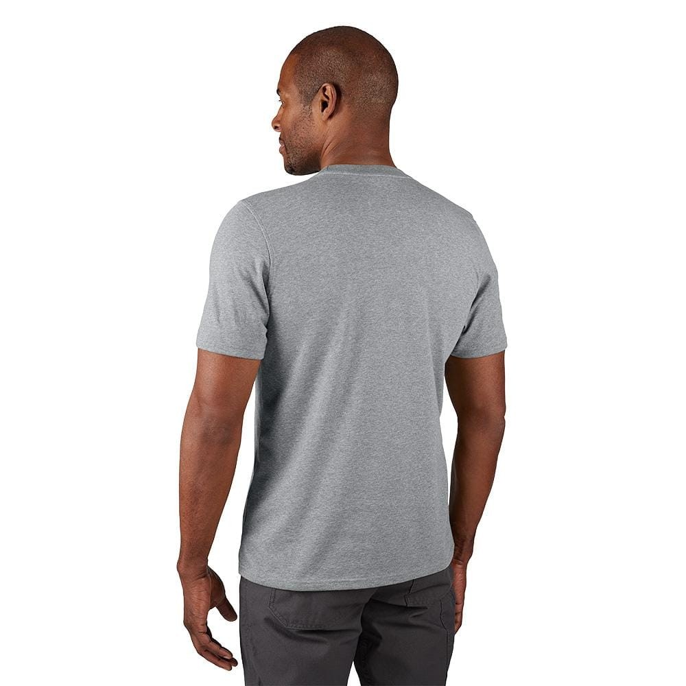 Milwaukee Men’s Medium Gray Cotton/Polyester Short-Sleeve Hybrid Work T-Shirt