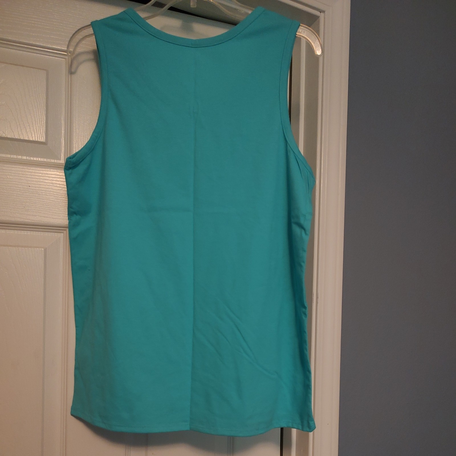 2 Pack Medium Turquoise Tank Tops chest 19 1/2″ Round Neck Goodfellow & Co.