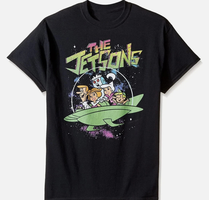 THE JETSONS Shirt So Funny Cartoon Black Cotton All Size Unisex S-5XL