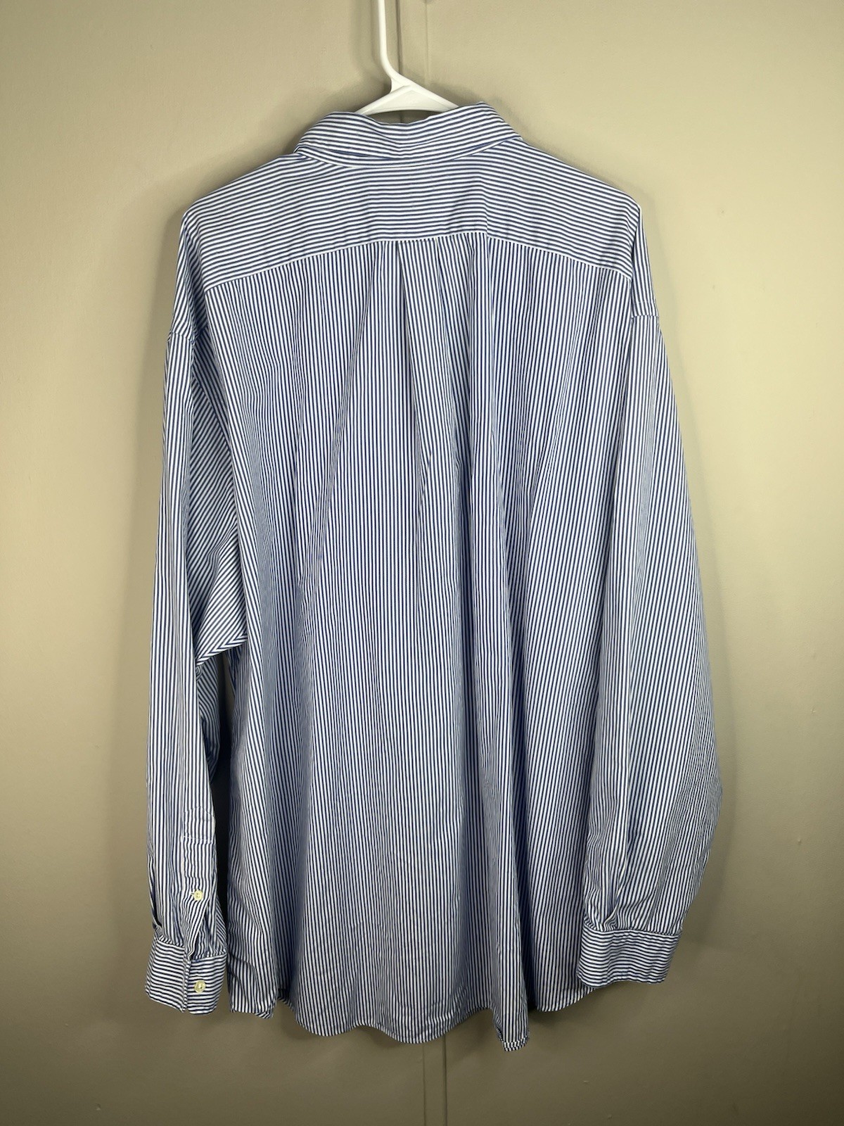 Polo Ralph Lauren Shirt Mens 3LT Blue Stripe Button Down Long Sleeve