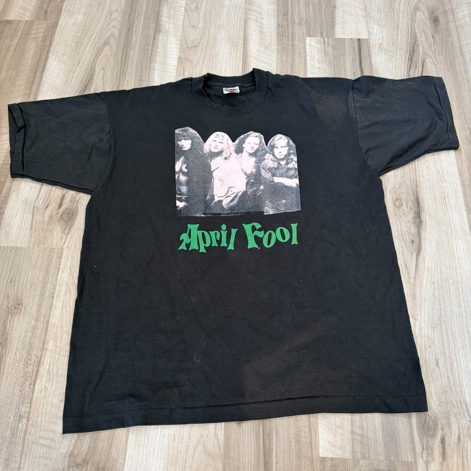 April Fool 1980s Single Stitch Hair Metal Band T-Shirt Size XL Philadelphia RARE