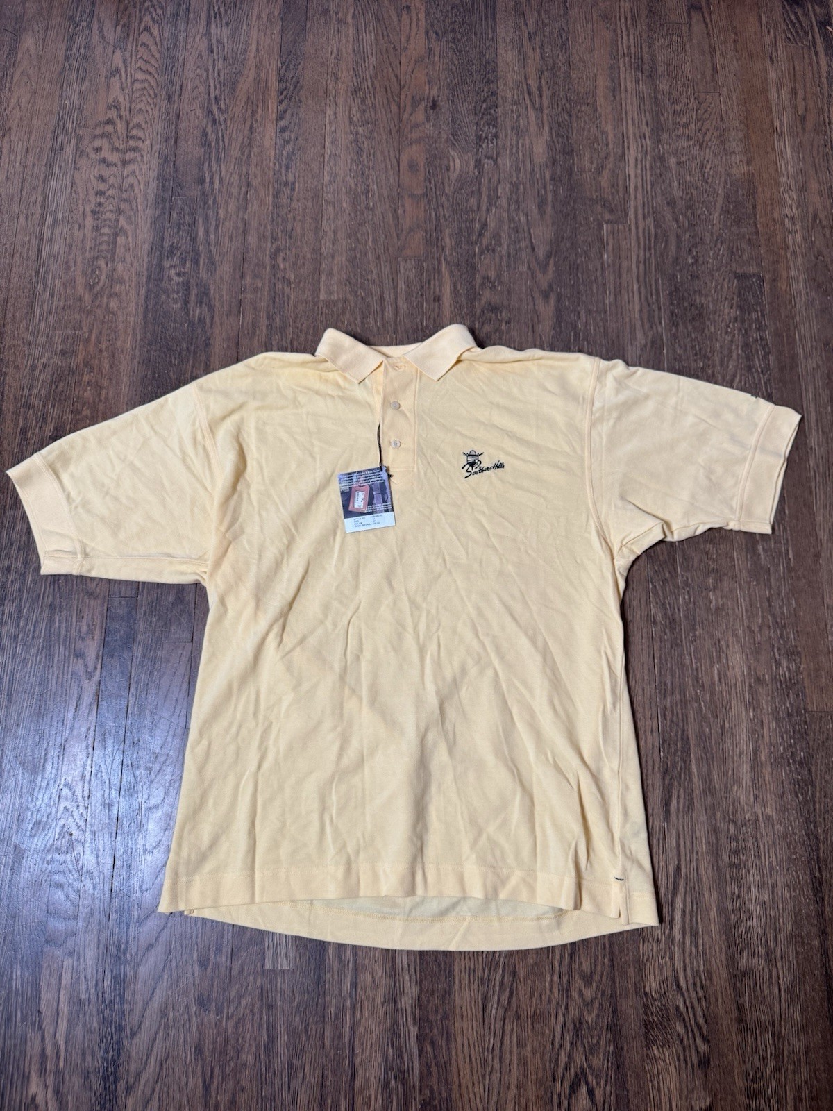 Cutter And Buck Mens XL Southern Hills Golf Club Polo Shirt Yellow Cottton New