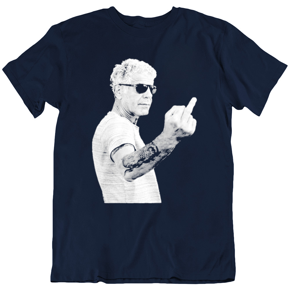 Anthony Bourdain The Finger Author New York Chef T-Shirt Tee Gift New