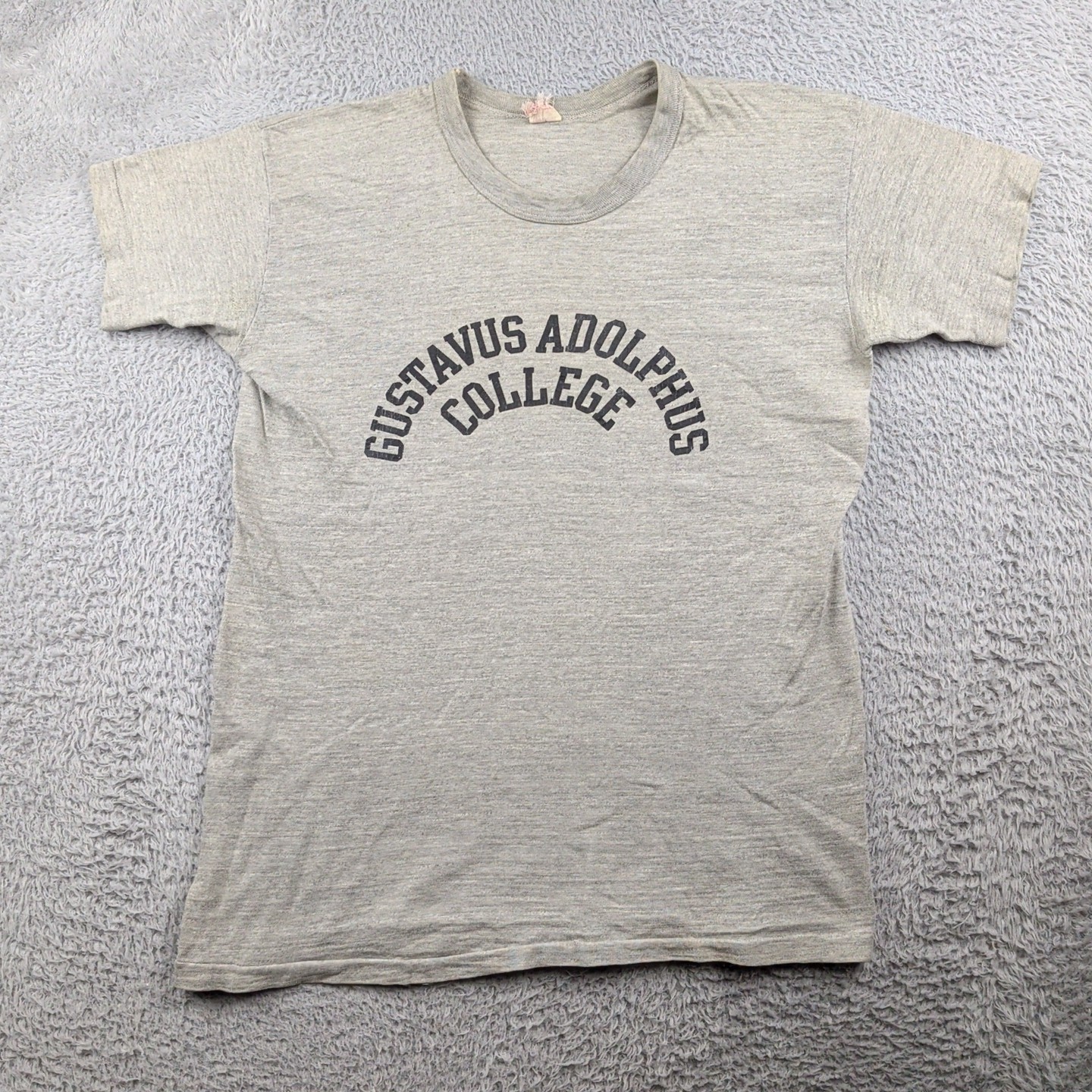 VTG 1960s Sportswear by Collegiate T Shirt Mens L Gray Gustavus Adolphus College