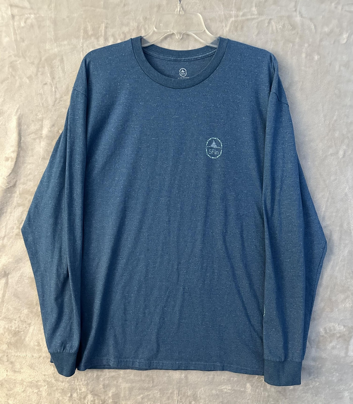 5Fin Shirt Mens XL Blue Long Sleeve Ocean First Marlin Graphic Fishing Outdoor