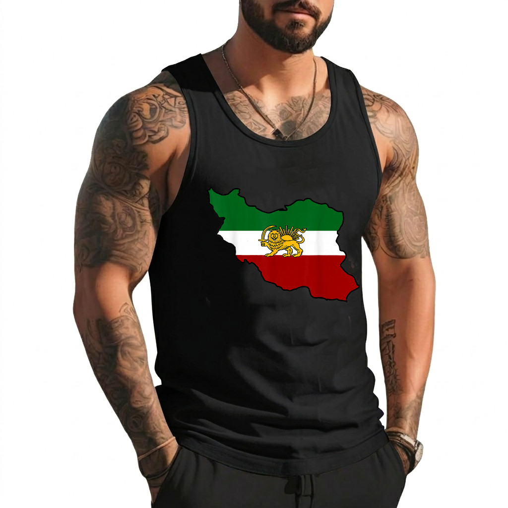 Iran Flag with Lion and Sun Shirt, Iranian Roots Freedom Women Men Tank Top