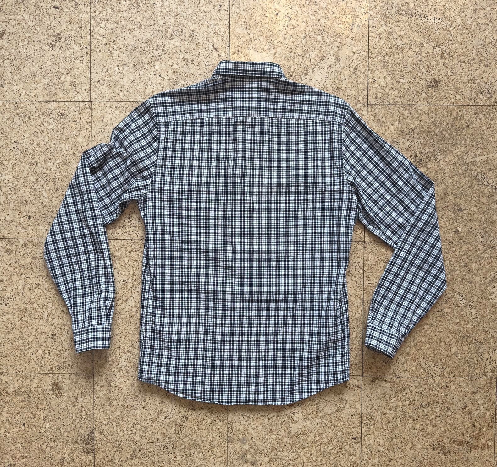 Ami Paris Button Up Shirt Men’s 39/Medium Black White Plaid Check Cotton Luxury