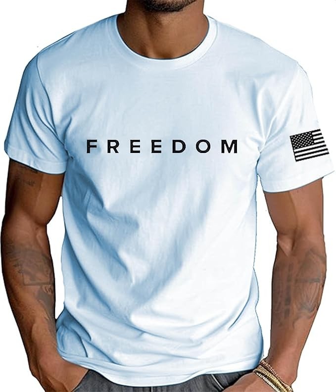 Freedom Shirt Charlie Kirk Tshirts Patriotic text